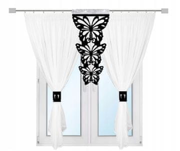 shumee Moderna zavesa BUTTERFLIES dnevna soba spalnica lambrequin AŻUR glamur 300x150