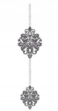 shumee Z16 GERLAND obesek dekoracija OPENWORK dekor GLAM siva