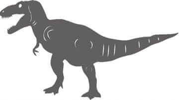 shumee Obesek z odprtino, dinozaver, temno siv