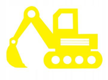 shumee Obesek z odprtino, okrasek EXCAVATOR, rumen