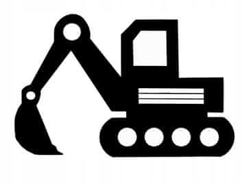shumee Obesek z odprtino, okrasek EXCAVATOR, črn
