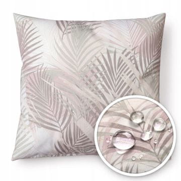 shumee VODOTESNA UV dekorativna vrtna blazina BEŽ LISTI BOHO vložek 40x40