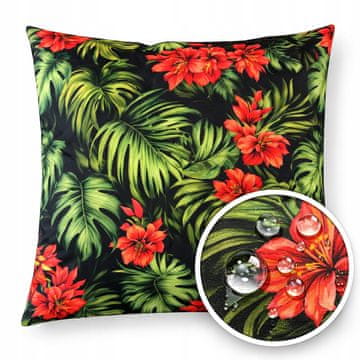 shumee VODOTESNA UV dekorativna vrtna blazina CVETJE MONSTERA 40x40 + vložek