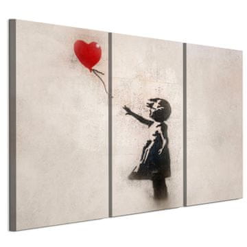 shumee Slika na italijanskem platnu 90 x 60 cm triptih - Banksyjev slog - narava Slika na italijanskem platnu 120 x 80 cm triptih - Banksyjev slog - narava