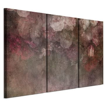shumee Slika na italijanskem platnu 90 x 60 cm triptih - rustikalni slog - rože Slika na italijanskem platnu 120 x 80 cm triptih - rustikalni slog - rože