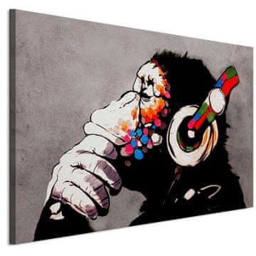 shumee Slika na italijanskem platnu 90 x 60 cm - Banksyjev slog - narava Slika na italijanskem platnu 120 x 80 cm - Banksyjev slog - narava