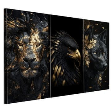 shumee Slika na italijanskem platnu 90 x 60 cm triptih - moderni slog - živali Slika na italijanskem platnu 120 x 80 cm triptih - moderni slog - živali
