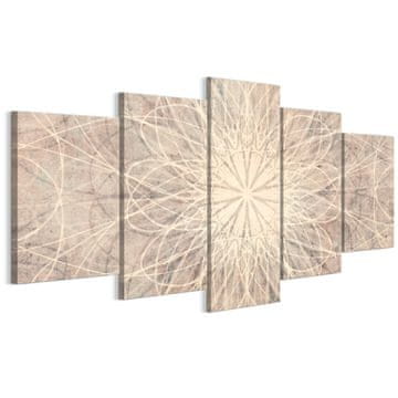 shumee Slika na italijanskem platnu 100 x 50 cm pentaptih - boho stil - ozadja in vzorci Slika na italijanskem platnu 150 x 75 cm pentaptih - boho stil - ozadja in vzorci