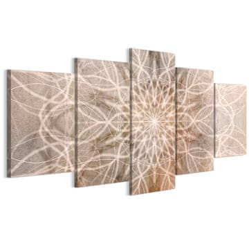 shumee Slika na italijanskem platnu 100 x 50 cm pentaptih - boho stil - ozadja in vzorci Slika na italijanskem platnu 200 x 100 cm pentaptih - boho stil - ozadja in vzorci