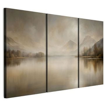 shumee Slika na italijanskem platnu 90 x 60 cm triptih - rustikalni slog - narava Slika na italijanskem platnu 120 x 80 cm triptih - rustikalni slog - narava