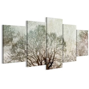 shumee Slika na italijanskem platnu 100 x 50 cm pentaptih - klasični slog - narava Slika na italijanskem platnu 200 x 100 cm pentaptih - klasični slog - narava