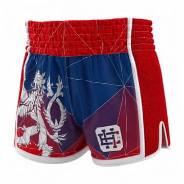 Extreme Hobby Moške kratke hlače za Muay Thai ČEŠKI LEV 2XL RDEČE