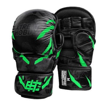 Extreme Hobby Rokavice MMA ČRNI PANTER L ZELENE