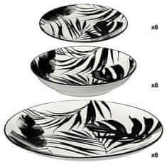 5Five® Palme NAMIZNI PRIBOR 18-DELNI BELO/ČRNI PORCELAN