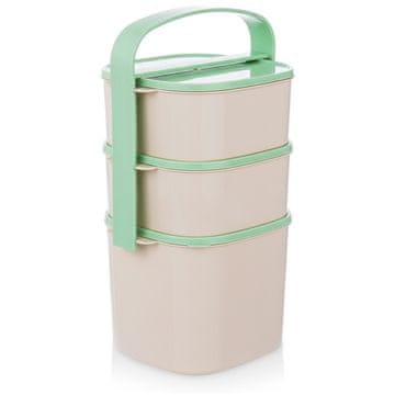 Orion Plastična 3-nadstropna škatla za kosilo 2l, 2x1,15 l