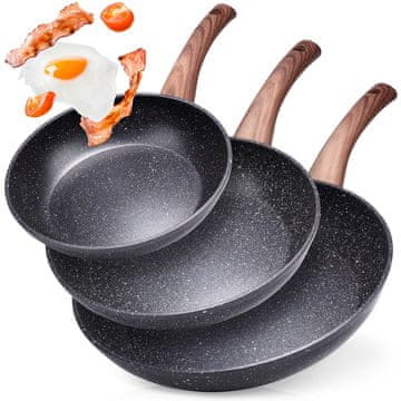 Artemis 3x Komplet granitnih ponev 20, 24 in 28 cm