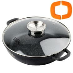 Artemis Granitna ponev za cvrtje, dušenje in peko s pokrovom 32 cm 4,7 l