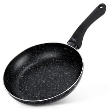 Artemis Ponev za cvrtje in dušenje Black Line Granite 20 cm za plin in indukcijo