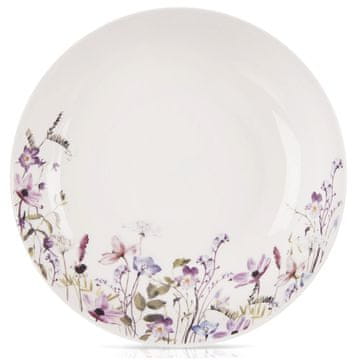 Artemis Velik globok krožnik za večerjo in juho, porcelanaste rože, 600 ml
