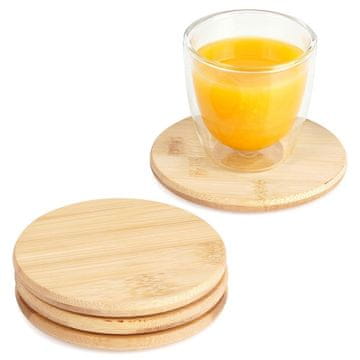 Vilde Bambusovi podstavki za skodelice 9,5 cm 4 kosi.