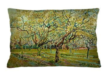 Bertoni Dekorativna blazina Elegance Print Sad (Van Gogh) 40×60 cm - žamet, dvostranski potisk, zadrga, antialergenski vložek, vrhunski izdelek