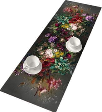 Bertoni Prtljažnik za mizo Šopek 95×33 cm - okolju prijazen filc, zaščita za mizo, dekorativni vzorec, Bertoni