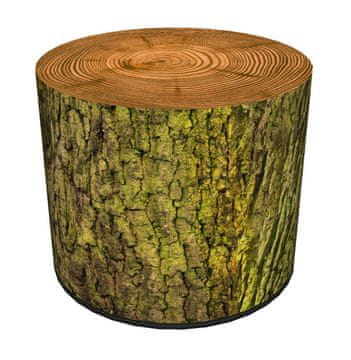 Bertoni Dekorativni tabure, Bertoni, vzorec mahu - okrogel tabure za dnevno sobo, predsobo, valj 40 cm, eleganten, z zadrgo, pralno