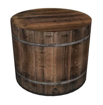 Bertoni Dekorativni tabure, Bertoni, potisk soda - okrogel tabure za dnevno sobo, predsobo, valj 40 cm, eleganten, zadrga, pralno
