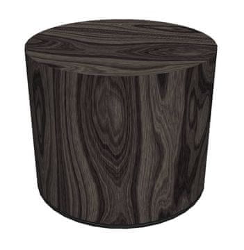 Bertoni Dekorativni tabure, Bertoni, hebanski potisk - okrogel tabure za dnevno sobo, predsobo, valj 40 cm, eleganten, z zadrgo, pralno