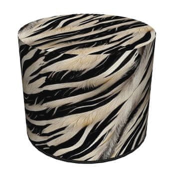 Bertoni Codura vodoodporni puf za dom in vrt - zebrasti nov vzorec, eleganten, udoben, stabilen, z zadrgo, 40 cm, Bertoni