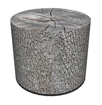 Bertoni Dekorativni tabure, Bertoni, vzorec jelše - okrogel tabure za dnevno sobo, predsobo, valj 40 cm, eleganten, z zadrgo, pralno