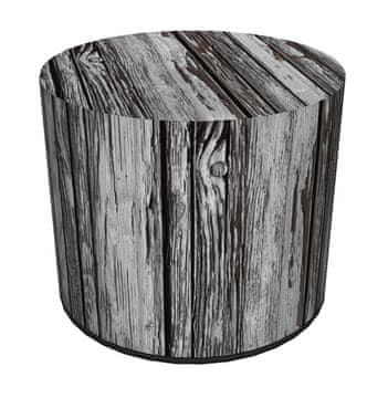 Bertoni Dekorativni tabure, Bertoni, potisk fiorda - okrogel tabure za dnevno sobo, predsobo, valj 40 cm, eleganten, z zadrgo, pralno