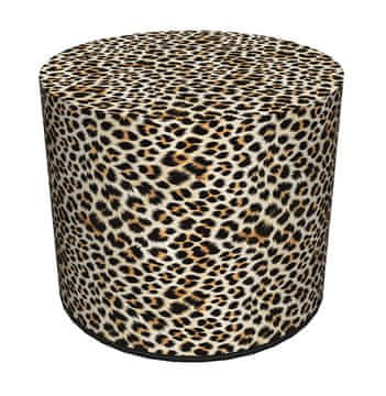 Bertoni Codura vodoodporni puf za dom in vrt - leopardji vzorec, svetel, eleganten, udoben, stabilen, z zadrgo, 40 cm, Bertoni