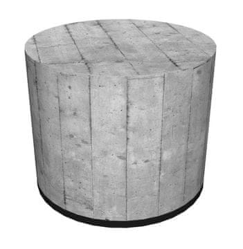 Bertoni Dekorativni tabure, Bertoni, enobarvni potisk - okrogel tabure za dnevno sobo, predsobo, valj 40 cm, eleganten, z zadrgo, pralno