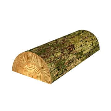 Bertoni Pol-vzglavnik z mahom 10x40 cm - ergonomski, s spominsko peno, za hrbet, vrat in tilnik, dekorativni - Bertoni