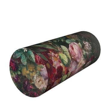 Bertoni Rehabilitacijska blazina Bouquet Ø15x40 cm - žamet, spominska pena, za oporo vratu in hrbta, Bertoni