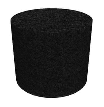 Bertoni Dekorativni tabure, Bertoni, potisk Noir - okrogel tabure za dnevno sobo, predsobo, valj 40 cm, eleganten, z zadrgo, pralno