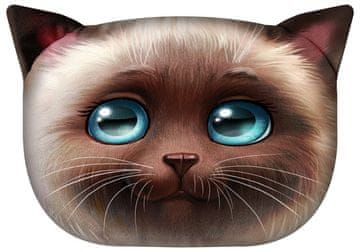 Bertoni Bertoni okrasna blazina "Lily the Cat" 30×45 cm - žamet, mačji potisk, antialergijski vložek