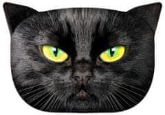 Bertoni Bertoni okrasna blazina "Nero Cat" 30×45 cm - žamet, mačji potisk, antialergijski vložek