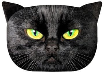 Bertoni Bertoni okrasna blazina "Nero Cat" 30×45 cm - žamet, mačji potisk, antialergijski vložek