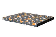 Bertoni Ortopedska vzmetnica za pse ORTO XXL 110×80×7 cm - potisk sivih psov, spominska pena, vodoodporna prevleka, Bertoni