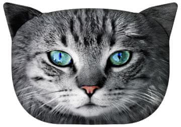 Bertoni Bertoni okrasna blazina "Fryc the Cat" 30×45 cm - žamet, mačji potisk, antialergijski vložek
