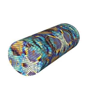 Bertoni Rehabilitacijska blazina Barcelona Ø15x40 cm - žamet, spominska pena, za oporo vratu in hrbta, Bertoni