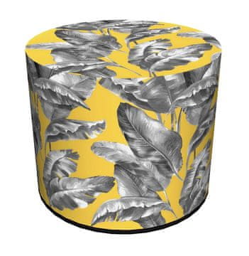 Bertoni Codura vodoodporni puf za dom in vrt - vzorec bananerije, eleganten, udoben, stabilen, z zadrgo, 40 cm, Bertoni