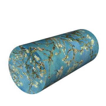 Bertoni Rehabilitacijska blazina z valjčkom Almond Ø15x40 cm - žamet, spominska pena, za oporo vratu in hrbta, Bertoni