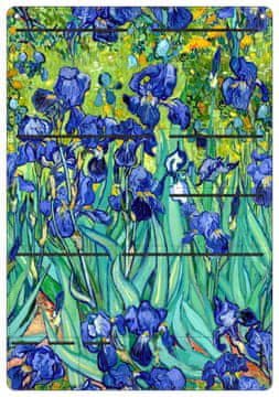 shumee Bertoni stenski organizator iz filca Irises 45×65 cm - antracit, 8 žepov, HD potisk, dekorativen in praktičen
