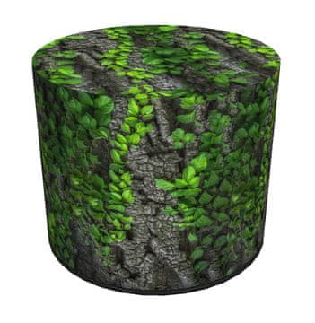 Bertoni Codura vodoodporni puf za dom in vrt - vzorec vzpenjavke, eleganten, udoben, stabilen, z zadrgo, 40 cm, Bertoni
