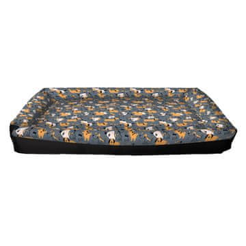 shumee Osnovna postelja - sivi psi XXL 100x70 cm
