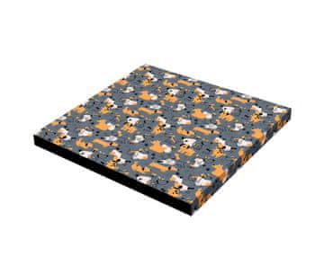 shumee Postelja - vzmetnica SQUAR Grey Dogs 60x60x5 cm