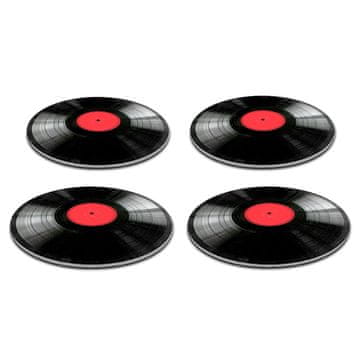 Bertoni Komplet 4 okroglih podstavkov 33 cm - debel filc 4 mm, odporen na vročino, dekorativen, z vzorcem vinilne folije - Bertoni